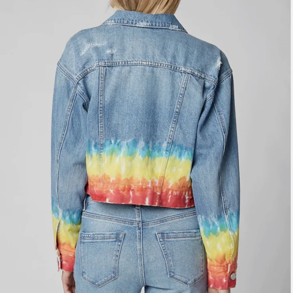 Blank NYC rainbow denim jacket. - Picture 3 of 8